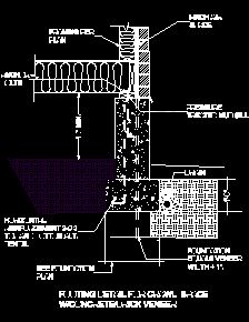 autocad details concrete footing